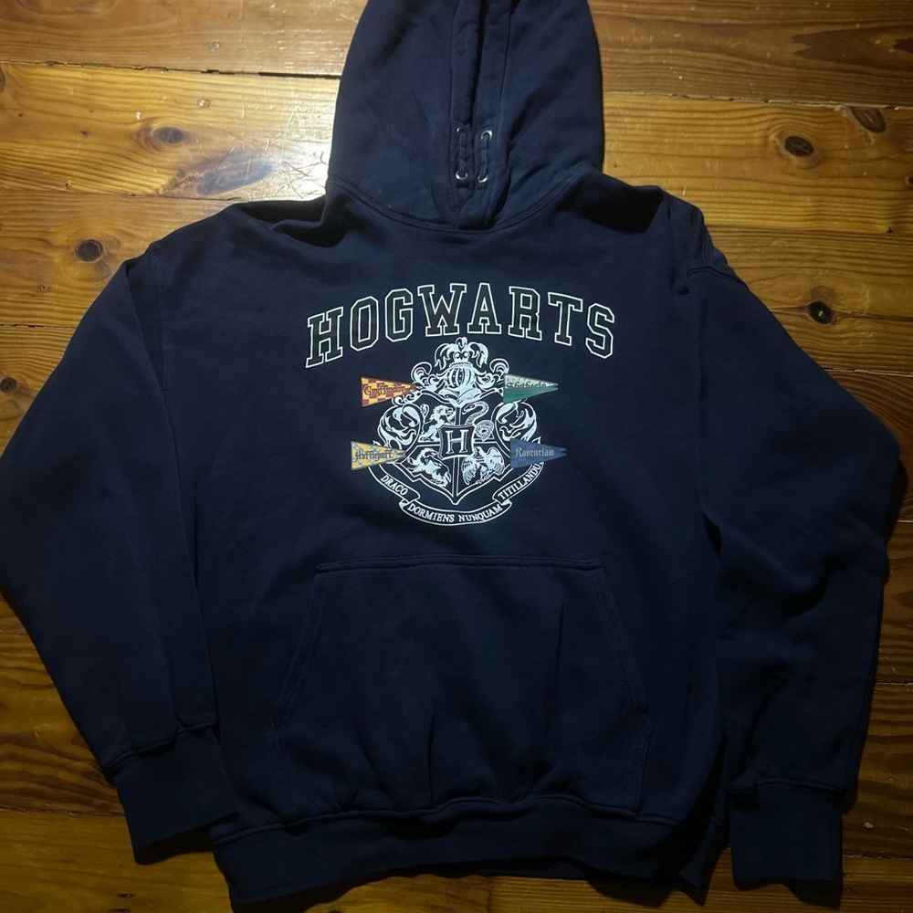 H&M Navy Hogwarts Graphic Crewneck Sweatshirt